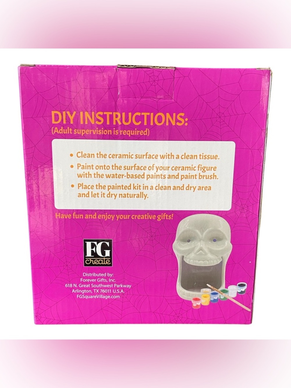 Paint Your Own Ceramic Skull Kit - Picture 2 of 2